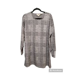 Womens CHARLIE PAIGE Black White Plaid Dress with Pockets Size Lg